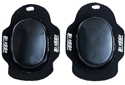 BI ESSE - Coppia di Saponette da moto universali SLIDER PROFESSIONALI colorate per ginocchia tuta da moto, uso pista (Nero)