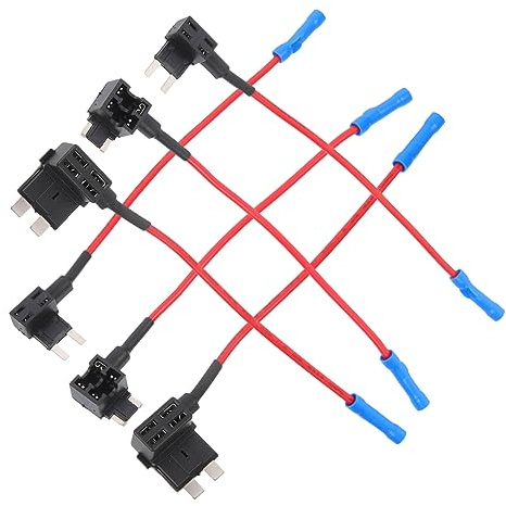 Hemobllo 6piezas Portafusibles Línea para Coche con Cubierta Protectora Adaptador Fusible Tap Cable Awg De Compatible con Fusibles y Accesorios Recambios Automóvil