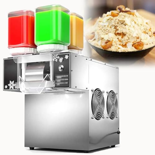 PASPRT Ghiaccio tritato Elettrico Completamente Automatico, rompighiaccio con Fiocco di Neve, frappè Commerciale, casalinghi, Food Truck, Ristorante