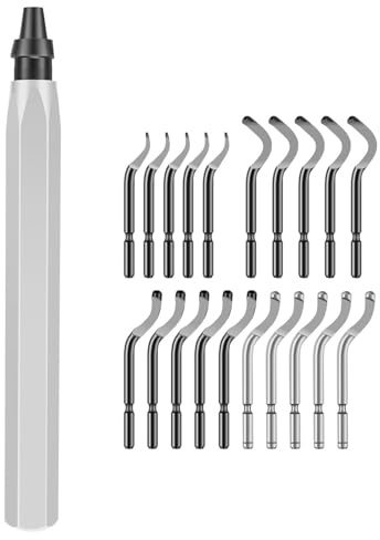 Herramienta de desbarbado con 10/20 piezas de cortador de cabeza giratoria de 360 grados para resina de metal impresión madera para metal