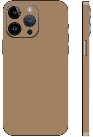 CXWITHY Skin Wrap Compatible with iPhone 15 Pro Max, Vinyl Decal Sticker Cover Protective Film for Phone Back, Camera, Frame (Khaki)