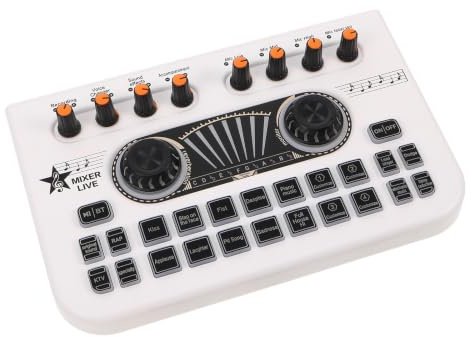 TOYANDONA Tarjeta de Sonido para Transmisión por Consola de Mezclas de Sonido Digital Portátil para Dj Estudio Karaoke Mezclador de Grabación