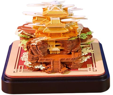 Calendrier 3D 2026 – Calendrier de bureau en papier déchirable avec bloc-notes quotidien, se transformant en superbe œuvre d'art 3D, parfait pour le bureau et la décoration de la maison.