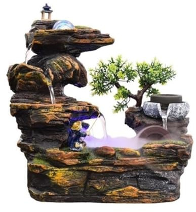 Fontana da tavolo Fontana da tavolo in resina con cascata e ruscello for interni, ideale for decorare la casa e l'ufficio Arredamento per la casa