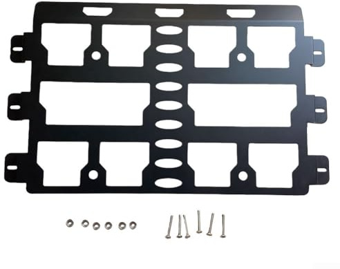 Piastra di montaggio per cassette degli attrezzi Packout, supporto in acciaio resistente con design pieghevole, montaggio a parete, per letti di camion e officine, supporta oltre 100 libbre, nero
