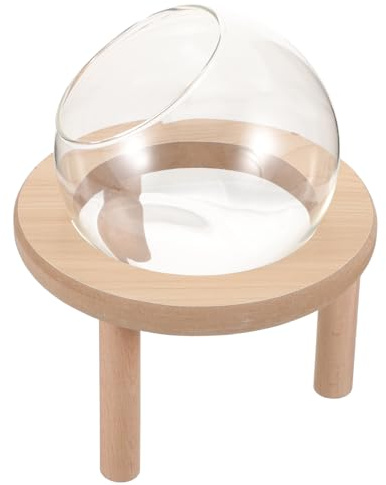 TOPPERFUN Sandbadewanne als Haustier Badezubehör Transparente aus Glas und Holz für Hamster Verhindert Sandleckage für Badezimmer und Zuhause
