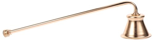 Didiseaon Estintore per Candele in Ferro Manico Lungo Oro, Spegni Candela Resistente e Accessorio per Casa, Copertura per Stoppino di Candele Profumate