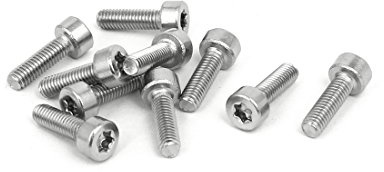 sourcing map 10stk. Innensechskant Schrauben 304 Edelstahl T10 Torx Antrieb M3x10mm Gewinde de