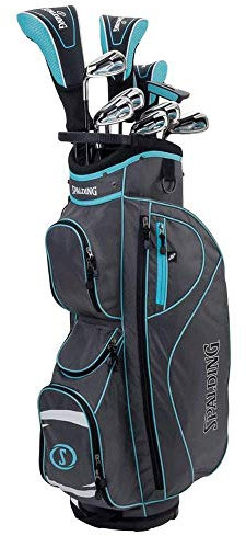 Spalding Damen SX35 Golftaschen-Set, schwarz/rot, Einheitsgröße