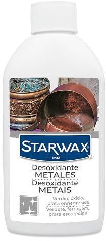 STARWAX - Desoxidante de Metales - Restaura y elimina la oxidación - Eficaz en cobre, plata, hierro fundido - Apto para restauración - Certificado - Fabricado en Francia - 250ml