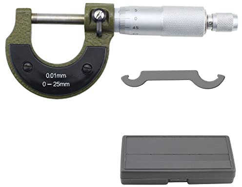 ZDNT External Micrometer Metric 25mm Outside Micrometer 0-25mm Digital Outside Micrometer 0-25mm Measuring Range 0.01mm Graduations High Precision Machinist Tool