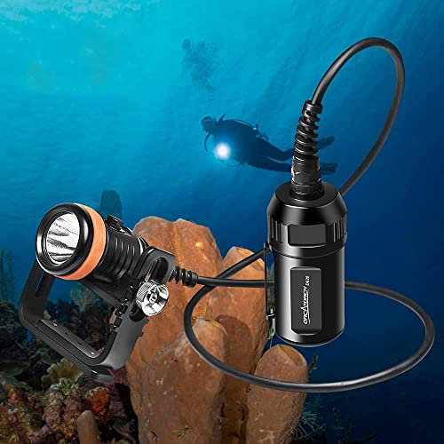 ORCATORCH D620 LED 2700 Lumen Primärkanister Tauchlampe Technische Tauchtaschenlampe, für Gerätetauchen, Höhlentauchen