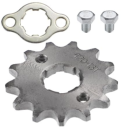 X AUTOHAUX 1 Set 420 Style 13 Teeth 20mm ID Motorcycle Front Engine Sprocket Fit for 50cc 70cc 110cc 125cc Motorcycle Dirt Pit Bike Mini Bike ATV
