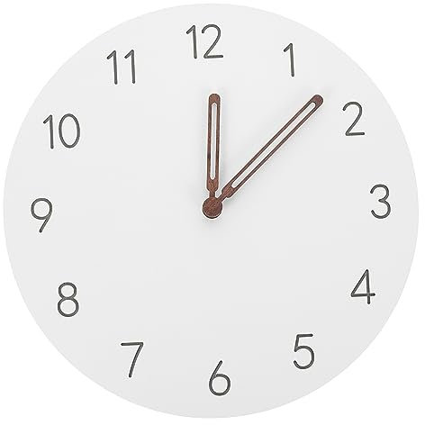 Warmhm Wanduhr Rund Aus Holz Einfache Deko Uhr Für Wohnzimmer Hängeuhr Ohne Geräusch Für Schlafzimmer Moderne Wanduhr