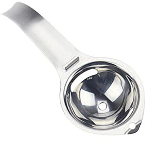 LIFKOME Yolk Separator Divider Cooking Tool Stainless Steel Egg Yolk Extractor Separator for Boiled Eggs