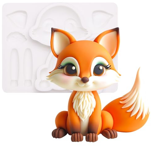 Fondant Form Silikon Fuchs Woodland Tier Kuchenaufsatz Tortendeko 8cm hoch