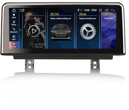 Erisin 10.25 Zoll Qualcomm 4GB+64GB Android 14 Autoradio mit GPS für BMW 3er F30 F31 F34 4er F32 F33 F36 M3 F80 M4 F82 NBT System CarPlay Android Auto Bluetooth 5.0 WiFi DAB+ IPS USB DSP iDrive 4G