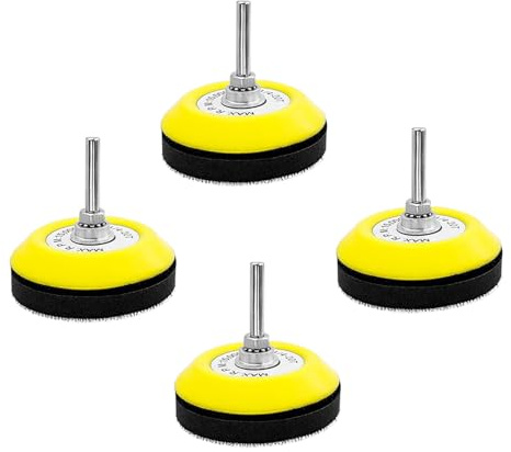 Wanmutrun 75mm Polierpad Adapter Set Enthält 6mm Pleuel, Weichschaum Pad und 4 Schleifsauger Geeignet für Kleine Poliermaschinen