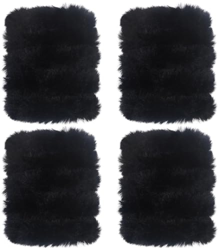TOAOB 4 Stück Pfeifenputzer zum Basteln Lang 1m Dicke 40mm Schwarz Set | Pfeifenreiniger zum Hund Basteln, Chenilledraht Pipe Cleaner Basteln, für DIY Handwerksprojekt