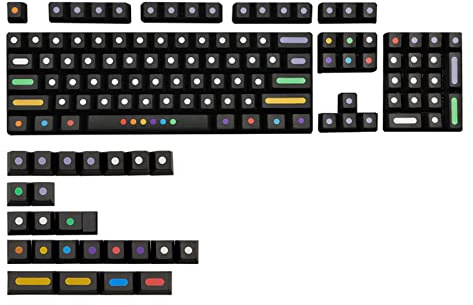 Juego de tapas de teclas de 128 teclas de punto de cereza, perfil PBT, juego de tapas de teclas de sublimación para teclado mecánico MX Switch