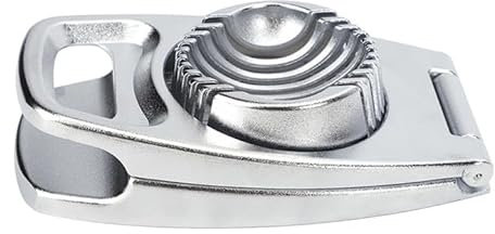LAWALEISHE Egg Slicer,Heavy Duty Aluminium Egg Cutter for Egg,Eggs Slicer with Stainless Steel Wire Egg Slicer,Multifunctional Egg Cutter for Evenly Slicing Boiled Eggs Ham Banana Strawberry (Sliver)