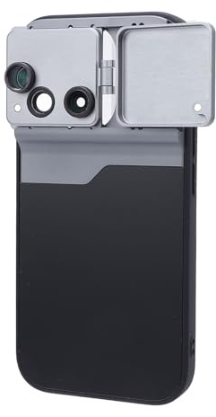 Objectif de Caméra de Téléphone 3 en 1 avec étui en Aluminium TPU, Verre Optique Macro Téléobjectif Fisheye pour Accessoires de Smartphone 16 Pro