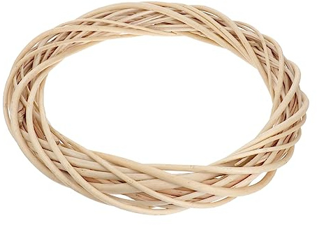PRETYZOOM Handmade Rattan Grapevine Wreath for Crafts Decorative Vine Branch Wreath Wooden Twig for Door Decor 30cm Diameter
