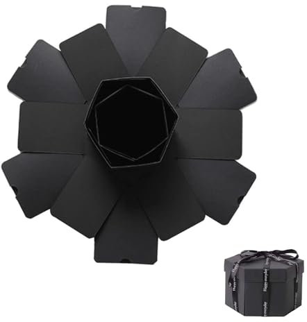 Guyode Explosion Box, Creativo Scatola Sorpresa, Scatola Regalo Foto, Scatola Esplosiva, DIY Scatola Esplosione di Foto, Regalo Scrapbooking Album per Compleanno Natale Anniversario Anniversario