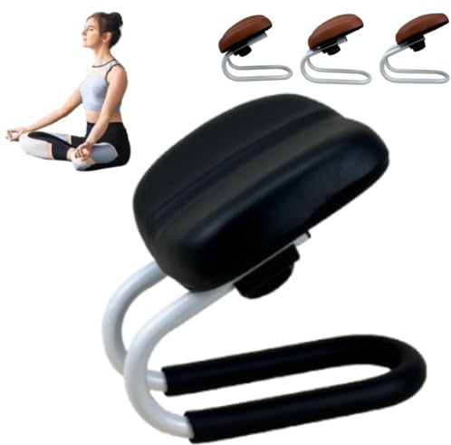 Tabouret de méditation, Banc de prière - Tabouret à Genoux en métal réglable avec Coussin éponge,Banc de Méditation,Chaise de méditation,Tabouret de Méditation Portable,Sleeve de Jambe antidérapante