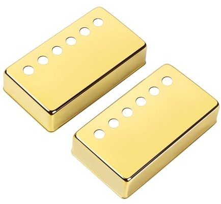 Banworks Imperiale Humbucker-Abdeckungen aus Messing, 49,2 mm (1,937 Zoll | Hals-/Steg-Tonabnehmerabdeckungen für E-Gitarre, Humbucker, Tonabnehmer, Gibson Les Paul, 2 Stück, JT/SYQG-15 Golden