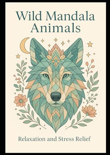 Wild Mandala Animals: Intricate Wolf Designs for Relaxation and Stress Relief – Adult Coloring Book: A Stunning Collection of Detailed Animal Mandalas to Soothe the Mind and Unleash Creativity