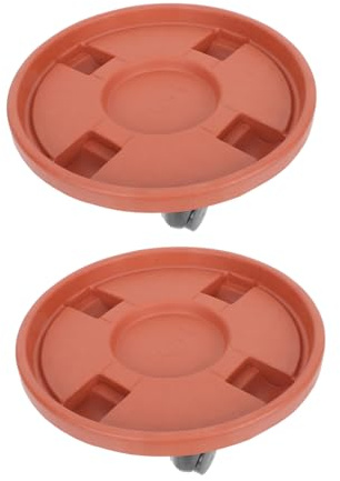 TOYANDONA Bandeja para Macetas Ruedas para Balcón, Soporte Plástico Resistente 33 Cm, Soporte Móvil para Plantas Interiores y Exteriores, Base Duradera y Práctica