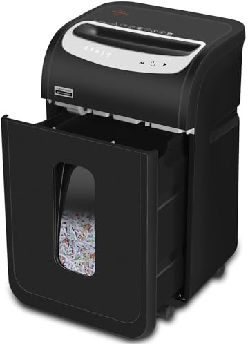 VidaTeco Destructeur de Documents Bureau Coupe Micro P4, 25 Feuilles