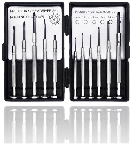 11 in 1 Set Cacciaviti Precisione Magnetici, Cacciavite per Occhiali, Kit Cacciaviti Multifunzione, Mini Set de Giraviti, Precision Screwdriver Kit, per Laptop, Orologio, Tablet