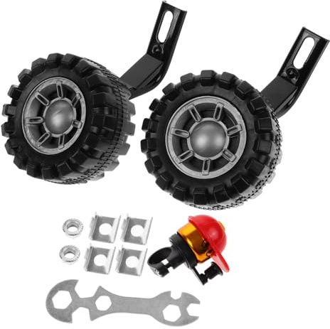 Toyvian Kinderfahrrad Stützräder Verstellbare Bike Training Wheels Robuste Hilfsräder mit Schwarz Metallhalterung Fahrrad Balance Stabilizer für Jungen und Mädchen Sicheres Zubehör zum