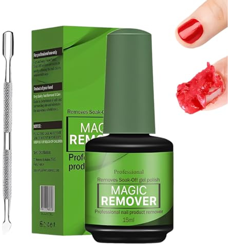 AYVRUOP Dissolvant Vernis Semi Permanent,Dissolvant Manucurist,Enlève Rapidement et Facilement le Vernis à Ongles en Gel Avec Lime à Ongles,Grattoirs pour Vernis à Ongles