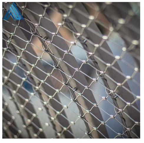 VagxTbs Maille Filet Anti-Chute Mailles Grille Métallique Filet De Corde en Acier Inoxydable Filet Sécurité for Garde-Corps D'extérieur 304 INOX Cable Acier(1.2x9m/3.9x29.5ft)