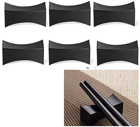 6 Pack Essstäbchen Ablagen schwarz Restaurants Zubehör Essstäbchenablagen Chopsticks Shelves Essstäbchen Halter Chopstick Rest Essstäbchen Halterung
