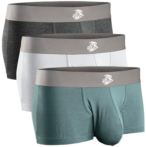 RM Real Men Herren Real Men Boxershorts Modal Pouch D 3er Pack Retroshorts (3er Pack)