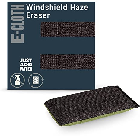 E-Cloth Windshield Haze Eraser, Auto Glass Cleaner, Car Windshield Cleaner, Cleaning Sponge for Windshields, Windows, Mirrors and Glass