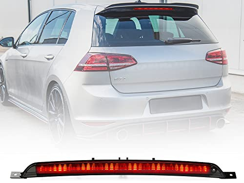 NSLUMO LED-Drittes Bremslicht für V/W Golf GTI schwarze Linse hochmontiertes Bremslicht hinten in der Mitte für Golf GTE GTD E-Golf T-Roc zusätzliche hochwertige dritte Bremsleuchte