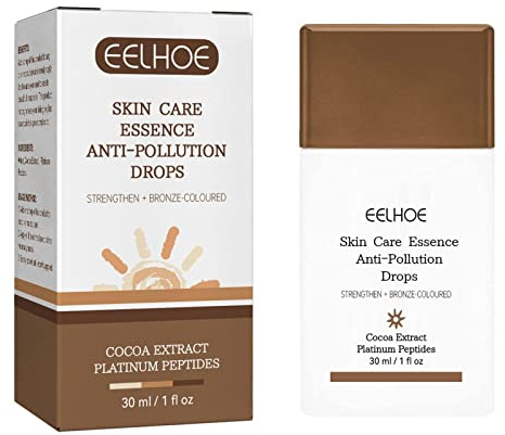 Kasmole bronceador líquido, Gotas Bronceadoras Anti-Polución Esencia hidratante para el cuidado la piel, para el efecto bronceado natural, No se requiere sol