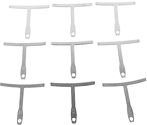 Calibro del Raggio della Chitarra, in Acciaio Inossidabile Righello per Chitarra Versatile Prevenzione della Ruggine 9 Pezzi Misurazione Precisa per la Riparazione