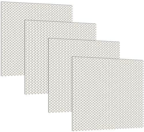 Frienda 4 Pcs Fluorescent Light Covers Replacement Flat Clear Prismatic Acrylic Ceiling Light Cover Panels(24 x 24 x 0.1)