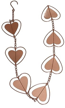 TOPINCN Catena da Pioggia Decorazione a Forma di Cuore per Campanelli Amore per Campanelli per Campana a Ornamento Decorato Catene da Pioggia Decorative Esterne