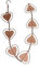 TOPINCN Catena da Pioggia Decorazione a Forma di Cuore per Campanelli Amore per Campanelli per Campana a Ornamento Decorato Catene da Pioggia Decorative Esterne
