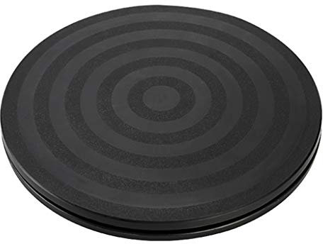 Huaqgu Runder Bonsai Drehteller 360° Schwarz 20 Cm ABS