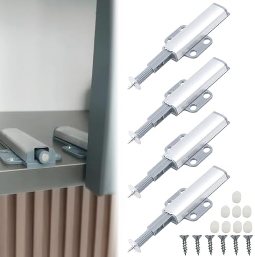 4 Stück Drucktüröffner, Push to Open Türöffner, Push to Open, Drucktüröffner Push to Open, Drucköffner Schranktür, Drucktüröffner Schrank für IKEA BESTA Schrank Push to Open Türen Tip On