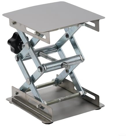 Scherenhebebühne aus Edelstahl, 100 mm x 100 mm, Labor-Hebetisch für Instrumente
