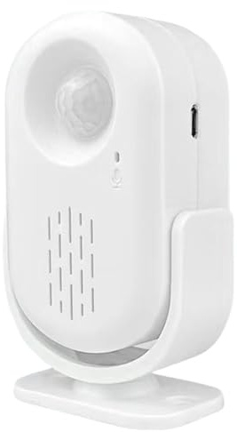 Biniveil Timbre con Sensor de Movimiento, Timbre de Puerta con Movimiento,Timbre de Entrada de Puerta de Tienda para Empresas USB Recargable - Campana con Sensor de Movimiento y Timbre de Alerta de
